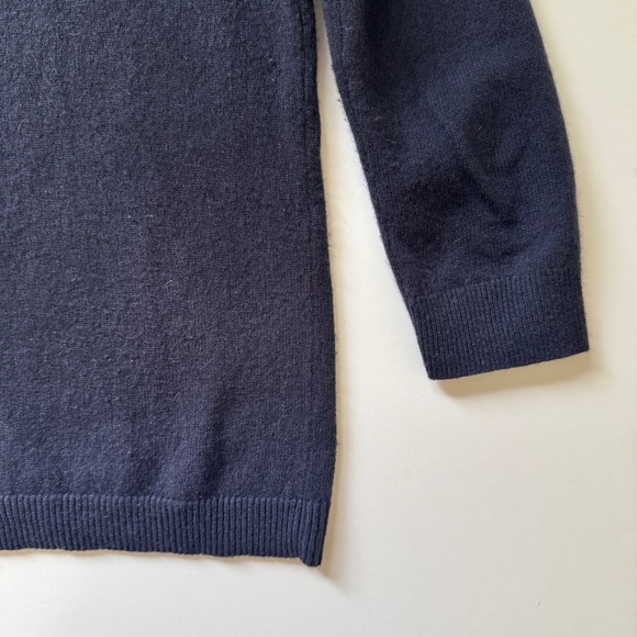 Talbots Audrey Pure Cashmere Sweater Navy Blue Soft Crew Neck 3/4 Sleeves Sz XS - Picture 11 of 12